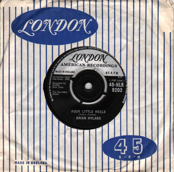 Brian Hyland : Four Little Heels  (7", Single)