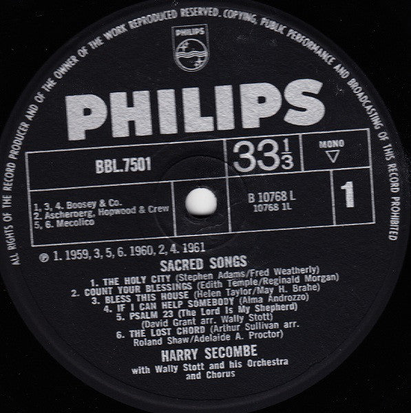 Harry Secombe : Sacred Songs (LP)