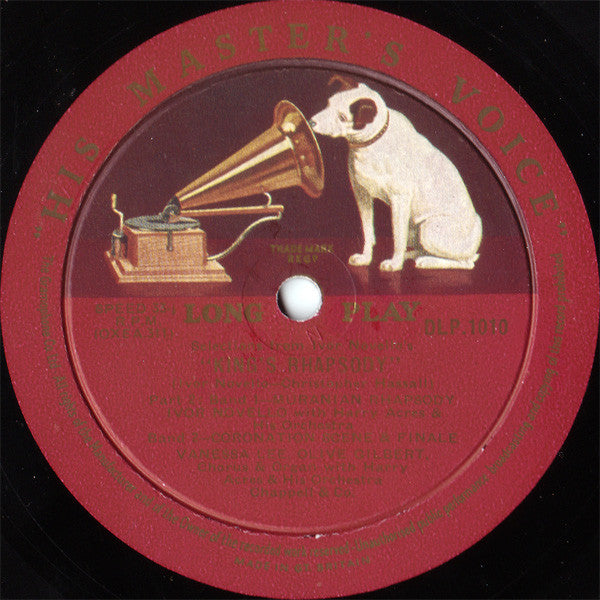 Ivor Novello : Selections From Ivor Novello's "King's Rhapsody" (10", Mono)