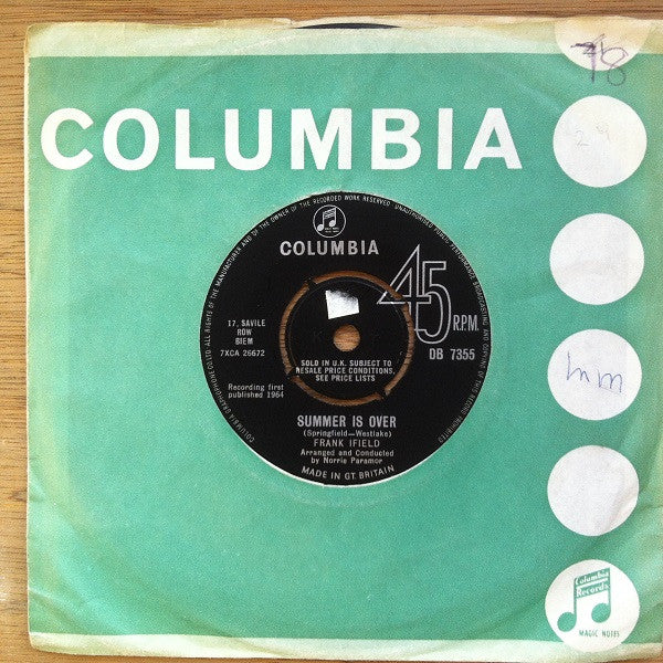 Frank Ifield : Summer Is Over (7", Single)