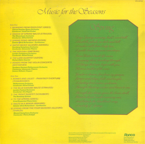 Various : Music For The Seasons - Spring (LP, Comp)