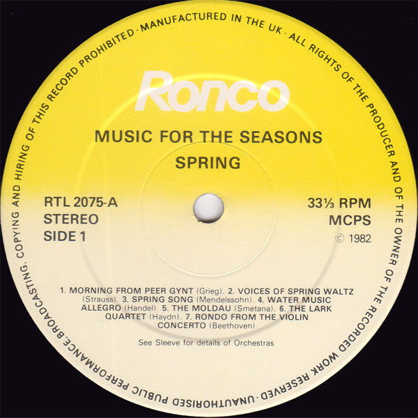 Various : Music For The Seasons - Spring (LP, Comp)