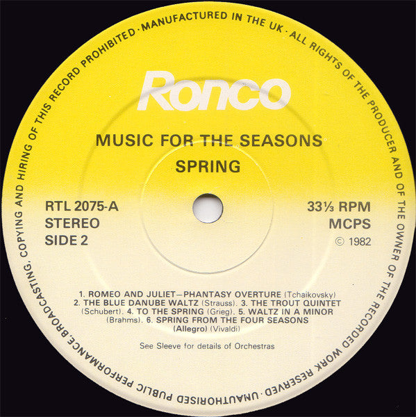Various : Music For The Seasons - Spring (LP, Comp)