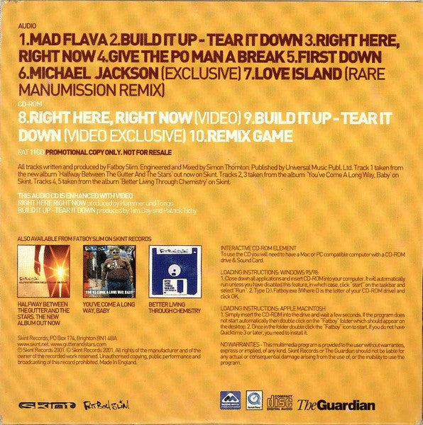 Fatboy Slim : Halfway Between The Gutter And The Guardian (CD, Comp, Enh, Promo)