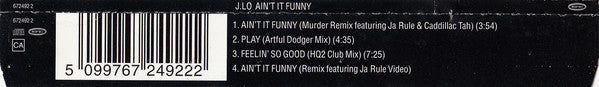 Jennifer Lopez Featuring Ja Rule & Caddillac Tah : Ain't It Funny (Remix) (CD, Single, Enh)