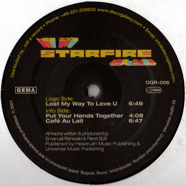 Starfire : Lost My Way To Love U (12")
