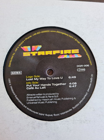 Starfire : Lost My Way To Love U (12")