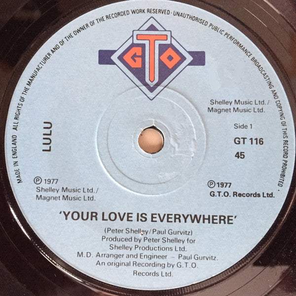 Lulu : Your Love Is Everywhere (7")
