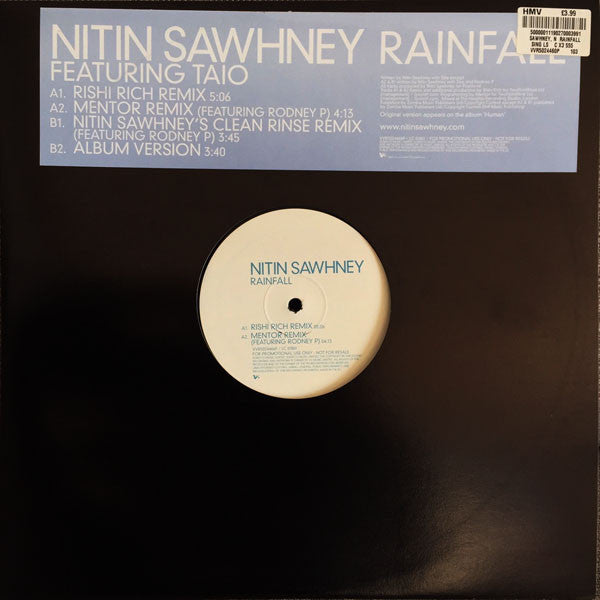 Nitin Sawhney : Rainfall (12", Promo)