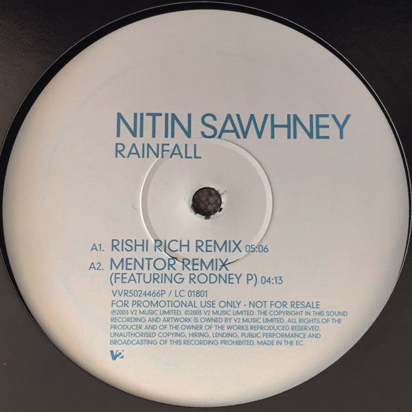 Nitin Sawhney : Rainfall (12", Promo)