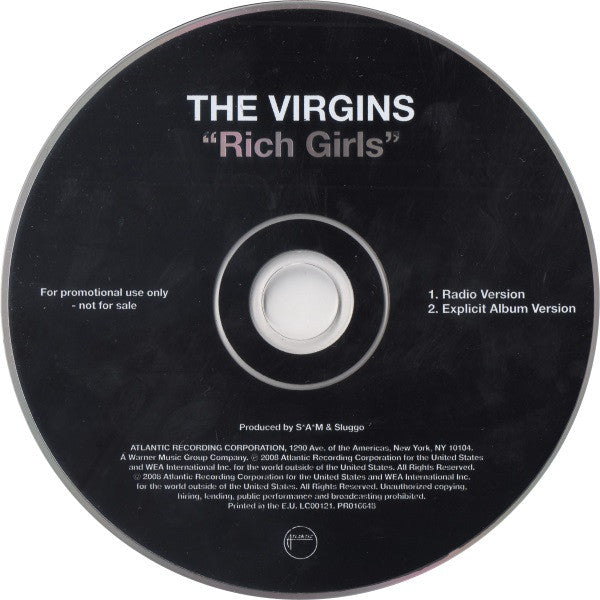 The Virgins (3) : Rich Girls (CD, Single, Promo)