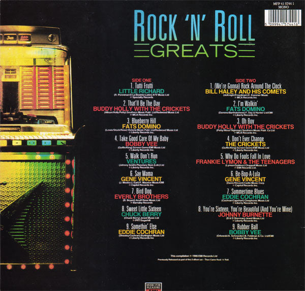 Various : Rock 'N' Roll Greats (Volume One) (LP, Comp, Mono)