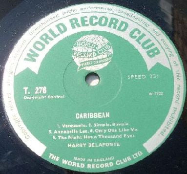 The Islanders (6) Featuring Harry Belafonte : Caribbean! (LP, Mono, Club)