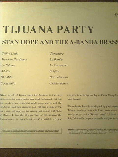Stan Hope and The A-Banda Brass : Tijuana Party (LP)