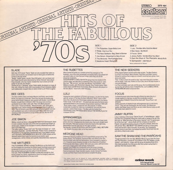 Various : Hits Of The Fabulous '70s (LP, Comp)