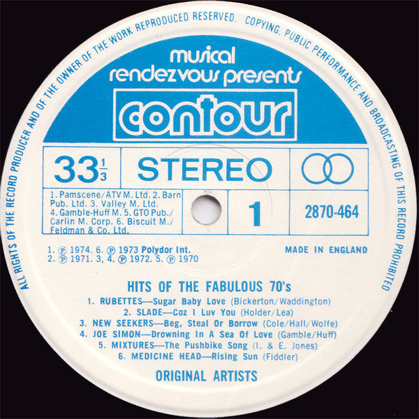 Various : Hits Of The Fabulous '70s (LP, Comp)