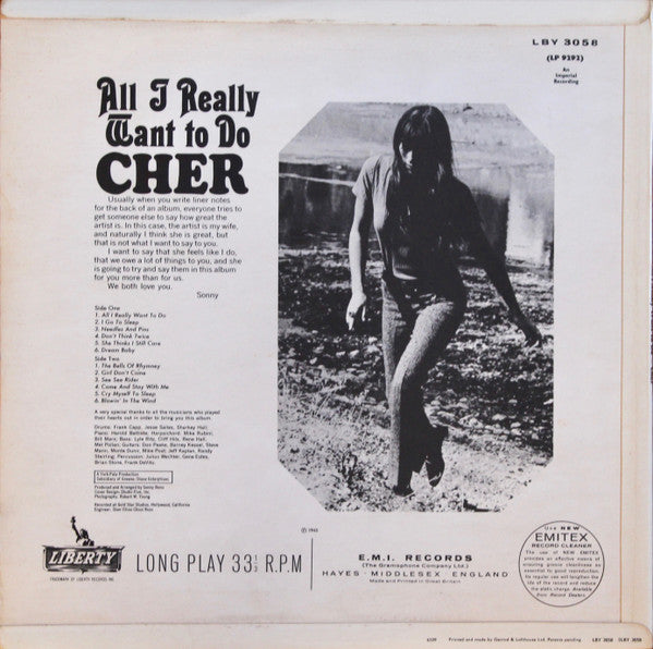 Cher : All I Really Want To Do (LP, Album, Mono)