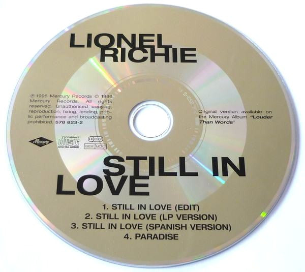 Lionel Richie : Still In Love (CD, Single)