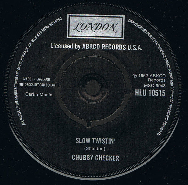 Chubby Checker : (At The) Discotheque / Slow Twistin' (7", Single)