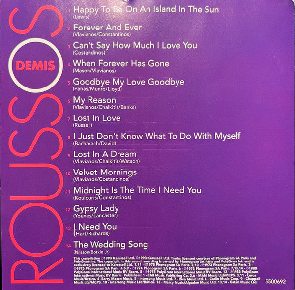 Demis Roussos : Lost In Love (CD, Comp)