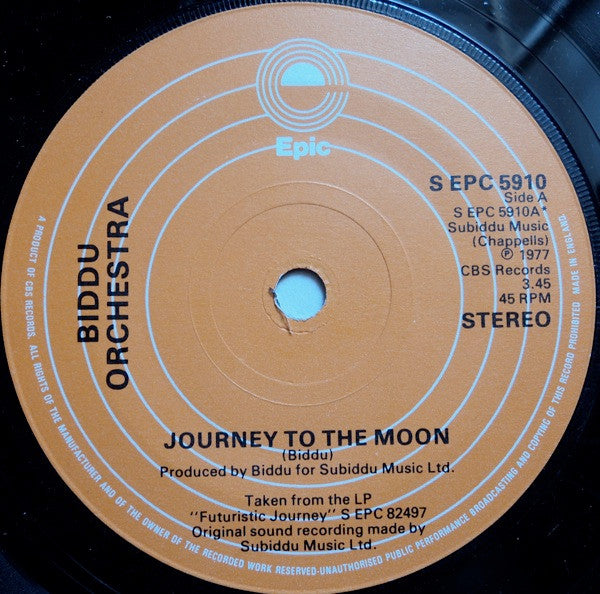Biddu Orchestra : Journey To The Moon (7", Single)