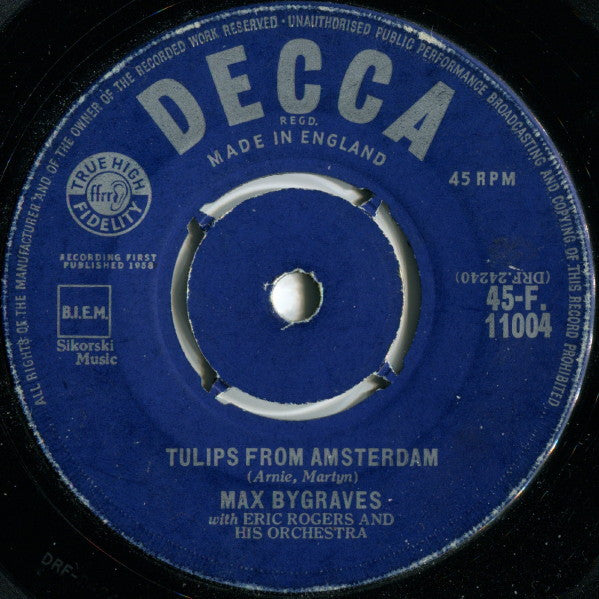 Max Bygraves : You Need Hands / Tulips From Amsterdam (7", Single, RP)