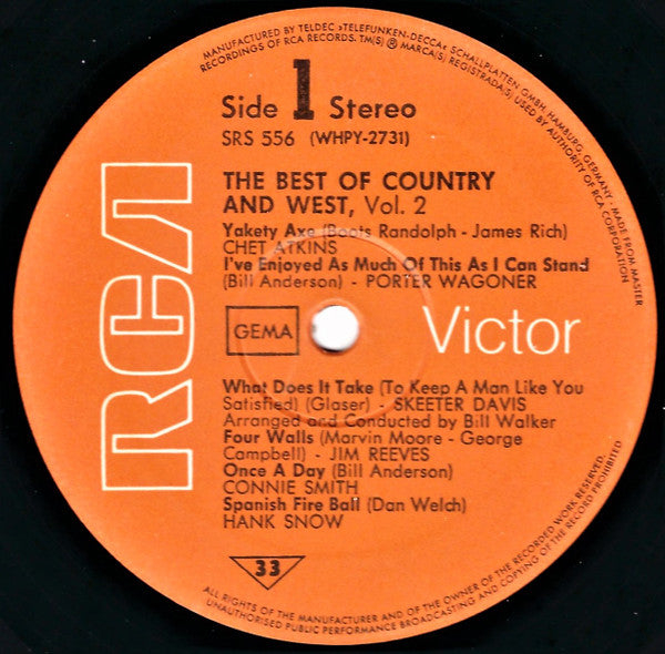 Various : The Best Of Country And West - Vol. 2 (LP, Comp)