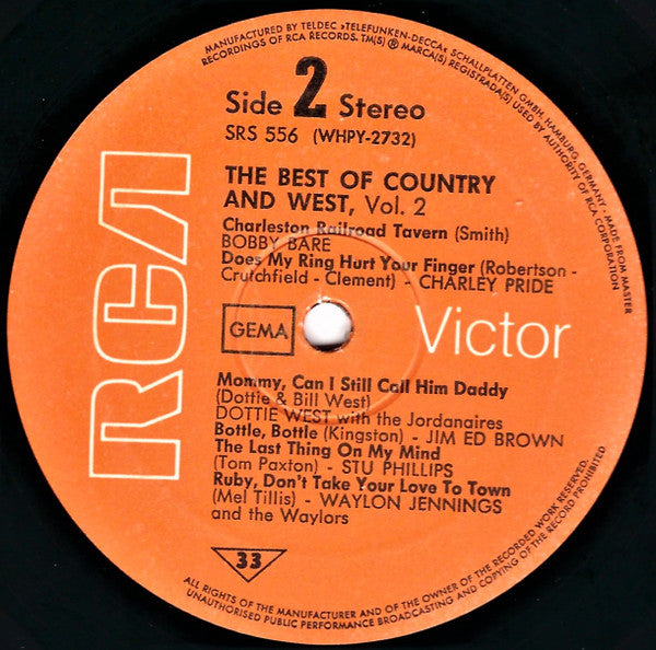 Various : The Best Of Country And West - Vol. 2 (LP, Comp)