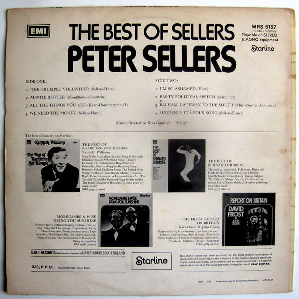 Peter Sellers : The Best Of Sellers (LP, Comp, Mono, RE)