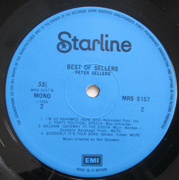 Peter Sellers : The Best Of Sellers (LP, Comp, Mono, RE)