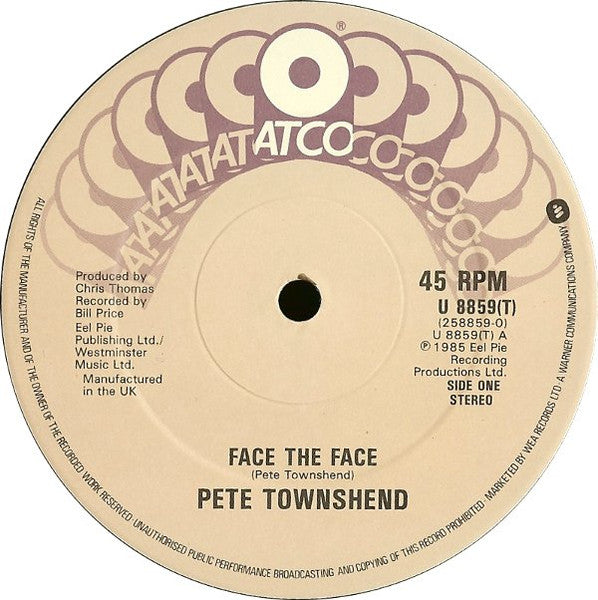 Pete Townshend : Face The Face (12")