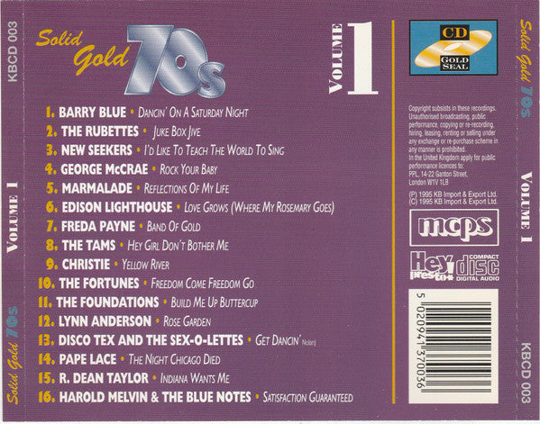 Various : Solid Gold 70s Volume 1 (CD, Comp)