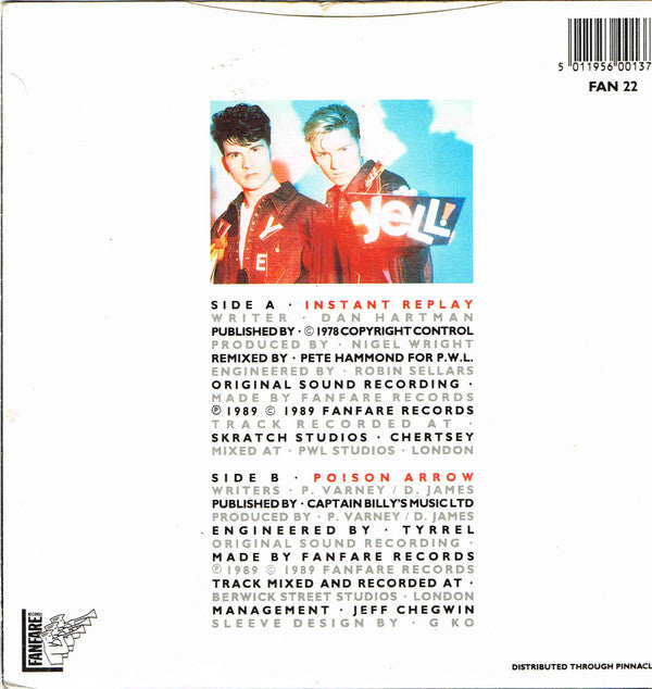 Yell! : Instant Replay (7", Single)