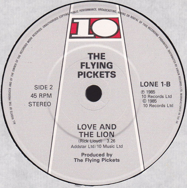The Flying Pickets : Only The Lonely (7", Single)