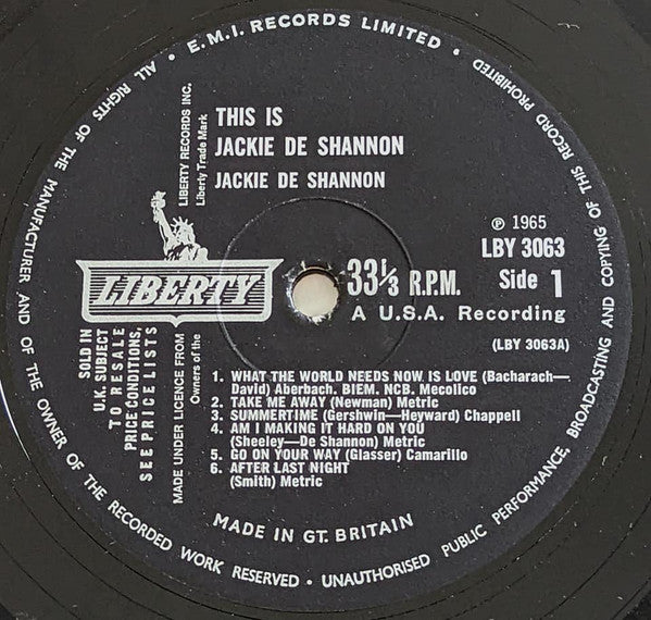 Jackie DeShannon : This Is Jackie De Shannon (LP, Album, Mono)