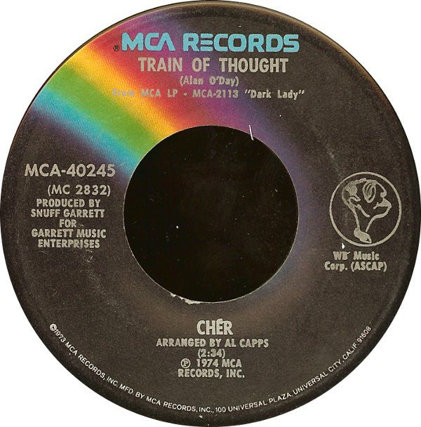 Cher : Train Of Thought / Dixie Girl (7", Single, Glo)