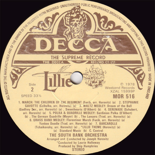 The South Bank Orchestra : Lillie (LP)