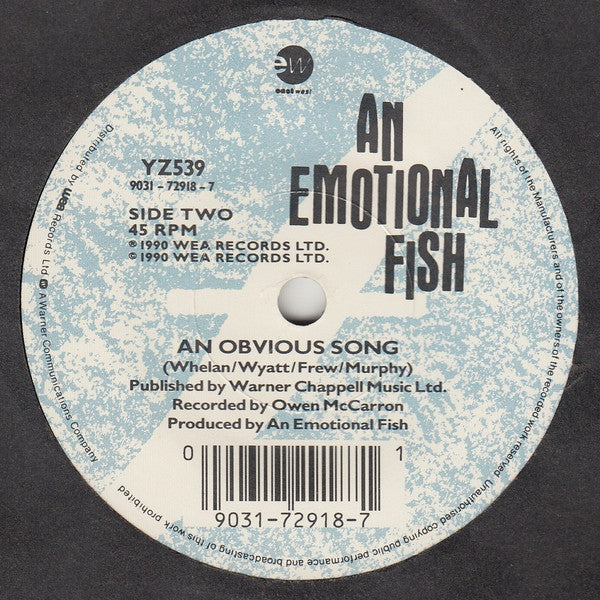 An Emotional Fish : Blue (7", Single)