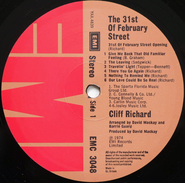 Cliff Richard : The 31st Of February Street (LP, Album)