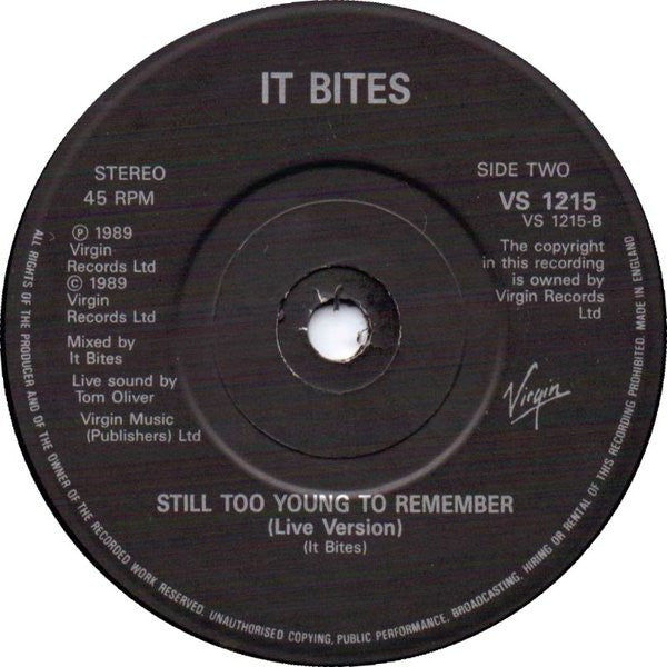 It Bites : Underneath Your Pillow (7", Single, Pap)