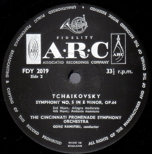 Pyotr Ilyich Tchaikovsky, Cincinnati Promenade Symphony Orchestra, Gorg Ramifski : Symphony No. 5 In E Minor, Op. 64 (LP)
