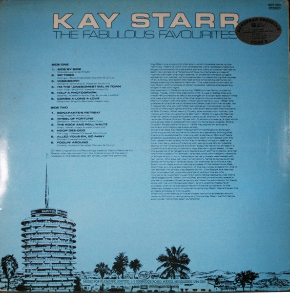 Kay Starr : The Fabulous Favourites! (LP, Album, RE)