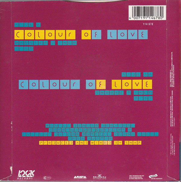 Snap! : Colour Of Love (7", Single)