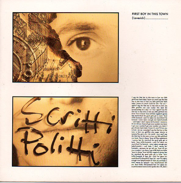 Scritti Politti : First Boy In This Town (Lovesick) (7", Single)