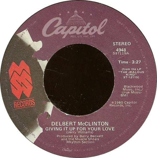 Delbert McClinton : Giving It Up For Your Love (7", Jac)