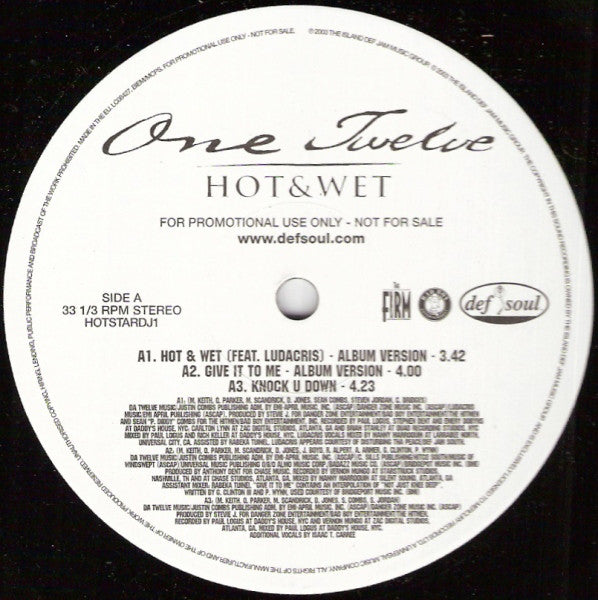 112 / Musiq Soulchild : Hot & Wet / Soulstar (Album Sampler) (12", Promo, Smplr)