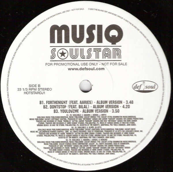 112 / Musiq Soulchild : Hot & Wet / Soulstar (Album Sampler) (12", Promo, Smplr)