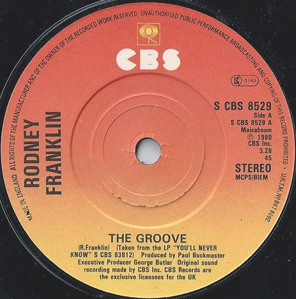 Rodney Franklin : The Groove (7", Single, Pap)