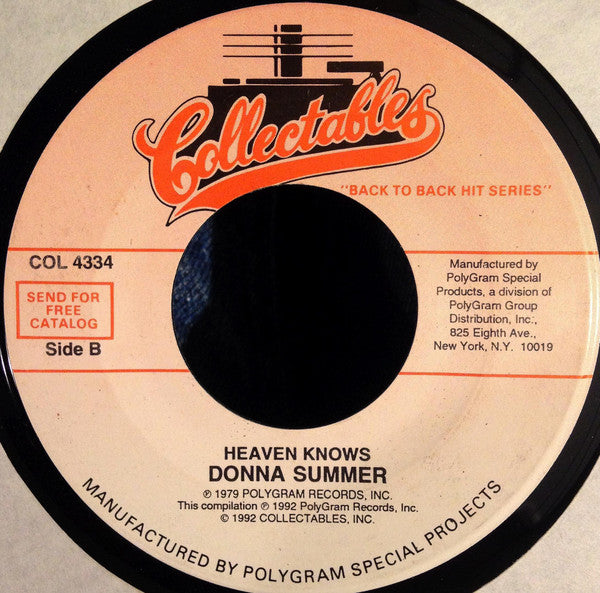 Donna Summer : Hot Stuff / Heaven Knows (7", RE)