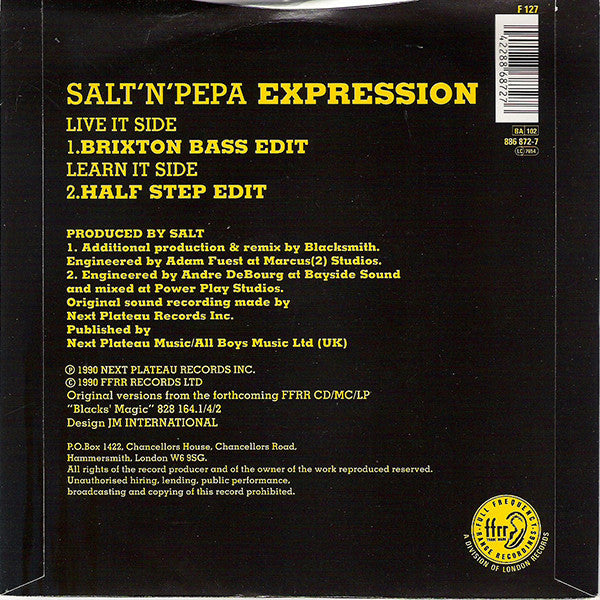 Salt 'N' Pepa : Expression (7", Single, Sil)